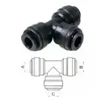 Equal Tee OD Tube 8MM